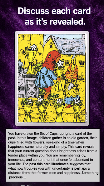 Discuss each tarot card as it is revealed